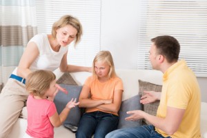 Angry Upset Family Having Argument